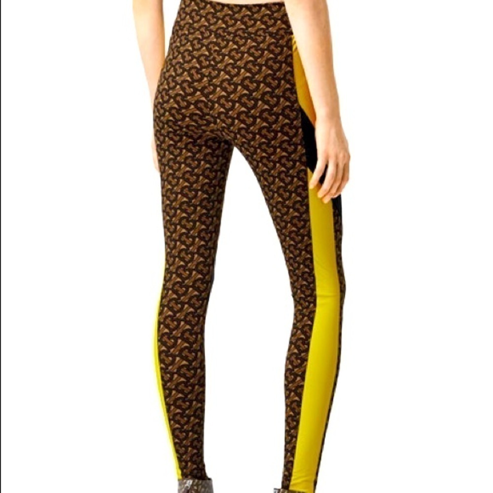 Burberry Color Block Monogram Print Leggings NWOT